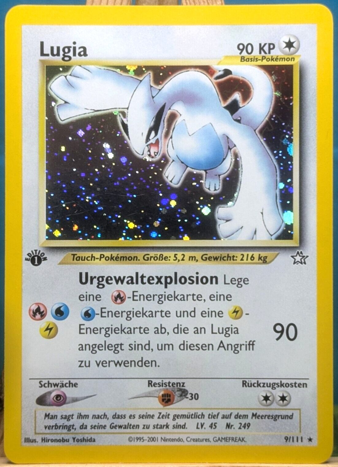 POKEMON - Neo Genesis - Lugia - 9/111  1. Edition - sehr guter Zustand - deutsch – Foto 1