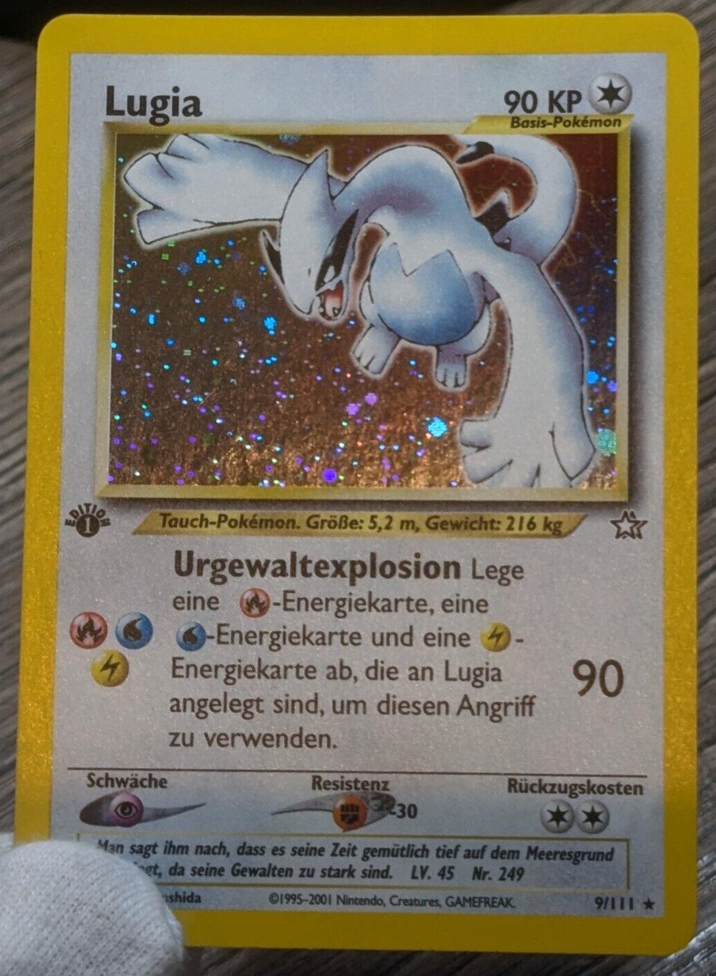 POKEMON - Neo Genesis - Lugia - 9/111  1. Edition - sehr guter Zustand - deutsch – Foto 3