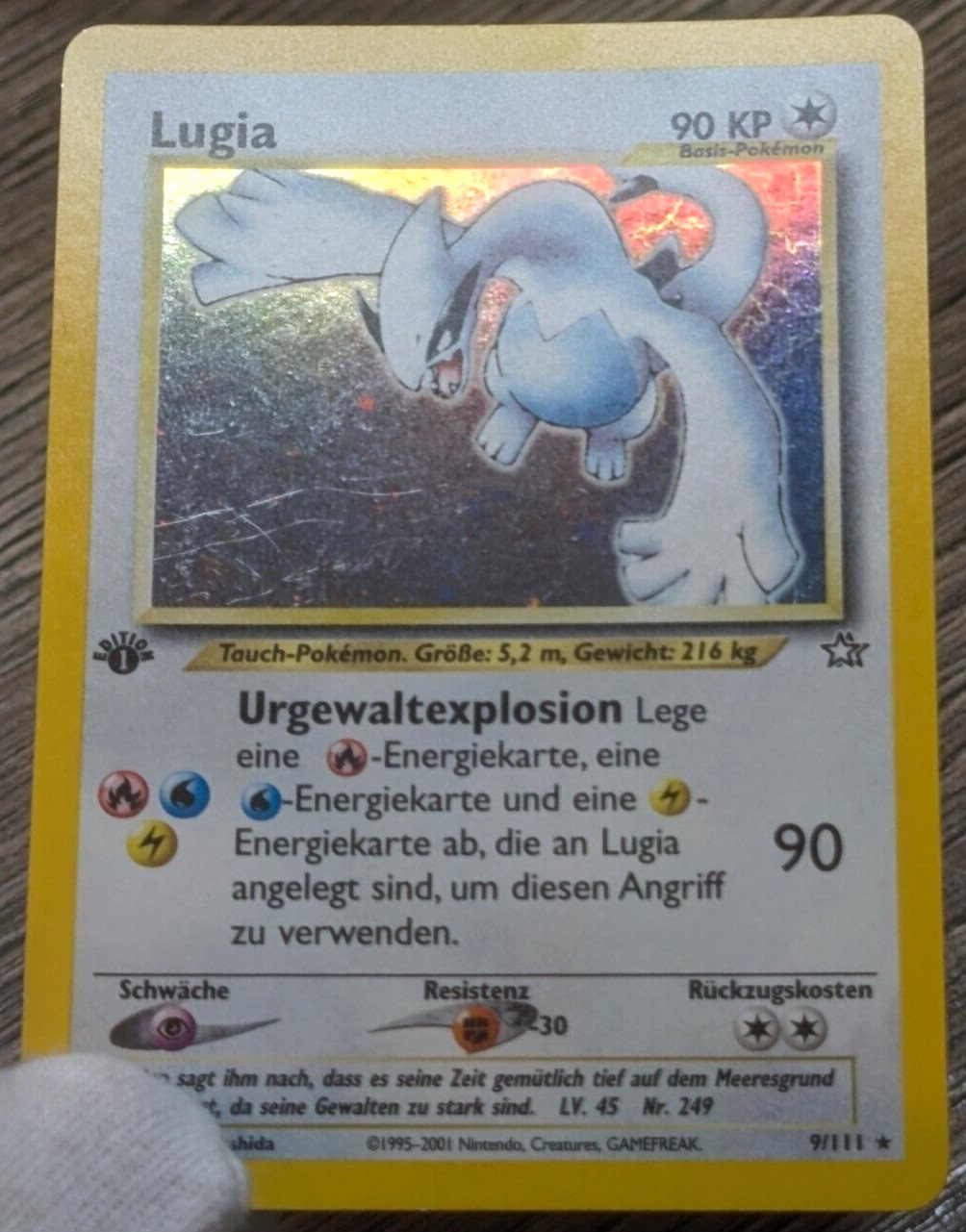 POKEMON - Neo Genesis - Lugia - 9/111  1. Edition - sehr guter Zustand - deutsch – Foto 4
